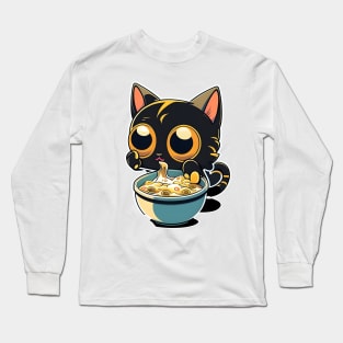 I Just Really Love Ramen - Black Cat Anime Kawaii japanese Long Sleeve T-Shirt